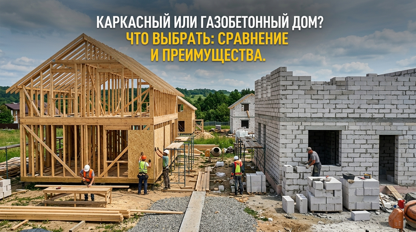 Каркасный или газобетонный дом - что выбрать